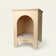 Side – Minimal Wooden Side Table and Pet Living Space (for Cat & Small Dog)